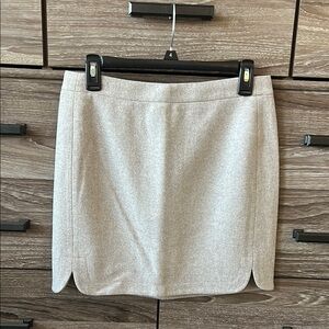 J. Crew Light Cream Mini Skirt
